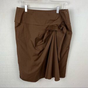 PIAZZA SEMPIONE Skirt 6 Brown Ruffle Mini Career